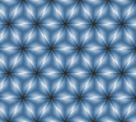 Fototapeta na wymiar 3d illustration light blue hexagons with dark base 2