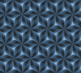 neon triangles on dark blue background 3 d images