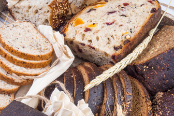 assortment of fresh baked bread