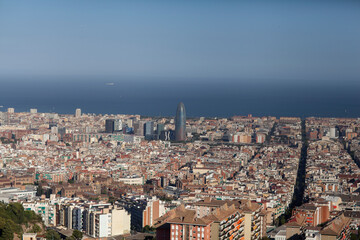 Panoramic view of Barcelona, Spain
