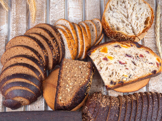 assortment of fresh baked bread