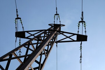 Close-up of the top of the energy pole