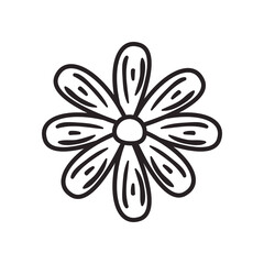 flower free form line style icon vector design