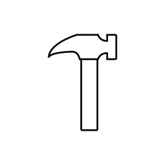 hammer icon Element of building icon for mobile concept and web apps. Thin line hammer icon can be used for web and mobile. Premium icon on white background