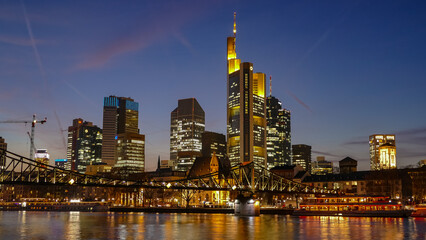 Fototapeta premium Night shoot of the city of Frankfurt am Main