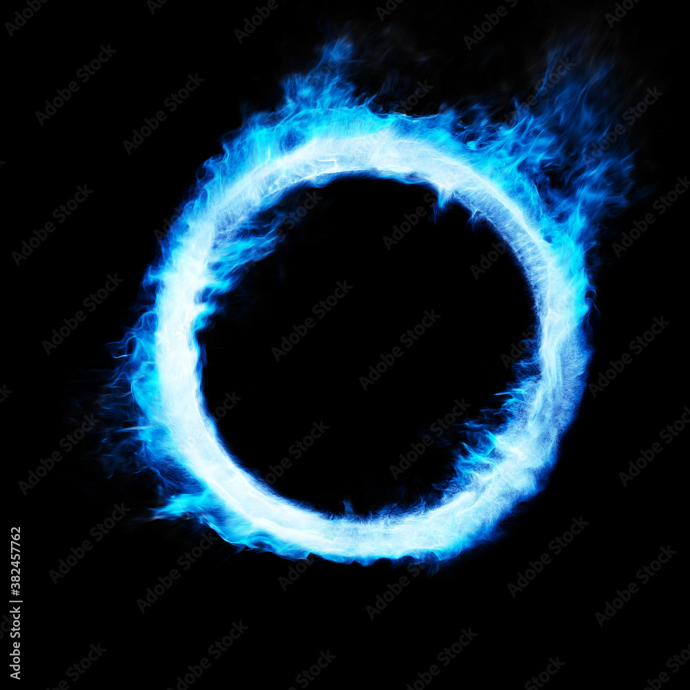 Poster abstract energy ring portal effect. perfect for overlay or logos. energy particle flowing within a r