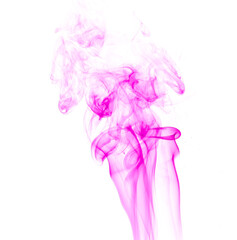 Fototapeta premium Purple smoke on white background