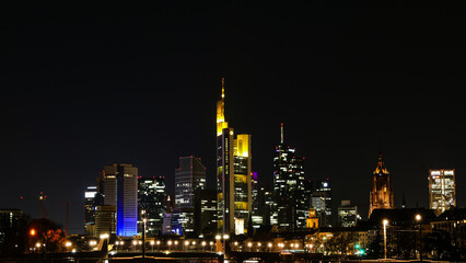 Naklejka na ściany i meble Night shoot of the city of Frankfurt am Main