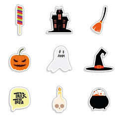 Set of halloween stickers. Halloween season - VEctor