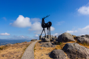 Cerveira / Portugal - August 1, 2020: The Cervo viewpoint is the best known viewpoint of Vila Nova...