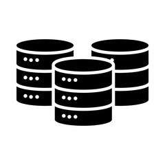 data servers icon, silhouette style