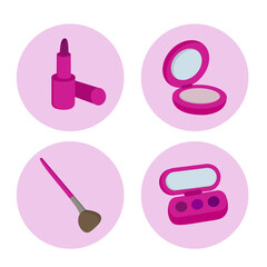 Makeup and Cosmetics related line icon set. Beauty linear icons. 