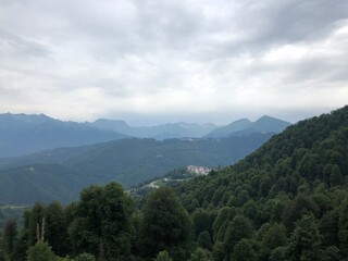 Fototapeta premium clouds over the mountains