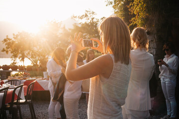Woman taking a picture