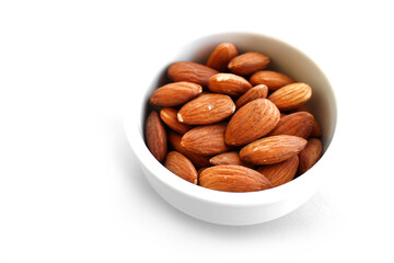 fresh almonds in a bowl