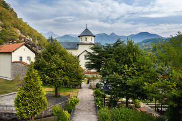 Fototapeta na wymiar Moraca monastery. Montenegro. Orthodox monastery in the Moraca valley.