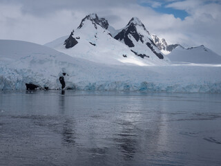 Paysages enneig&eacute;s de la p&eacute;ninsule Antarctique