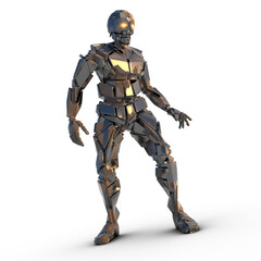 Humanoider Roboter in stehender Pose