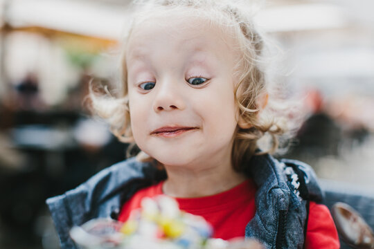 Cute little boy with funny expression