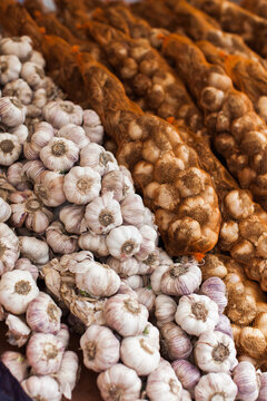 Garlic at a market