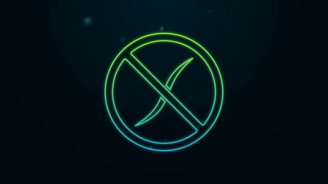 Glowing neon line Anti worms parasite icon isolated on black background. 4K Video motion graphic animation