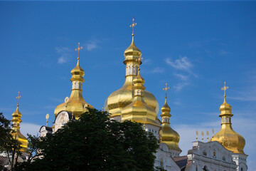 Fototapeta na wymiar View of the Orthodox Church Kiev Pechersk Lavra