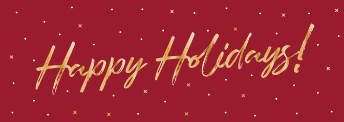 Happy Holidays Vector Text, Christmas Card Text, Holiday Card, Illustration Background for Greeting Cards, Holiday Cards, Invitations and Seasonal Greetings