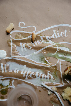 Conceptual photo of failed attempt to eat healthy
