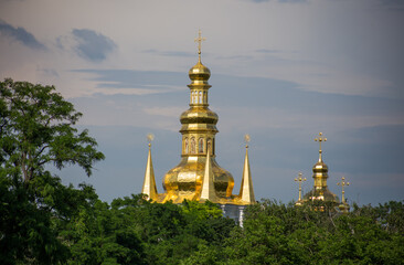 Fototapeta na wymiar View of the Orthodox Church Kiev Pechersk Lavra