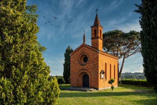 The red church of Pomelasca