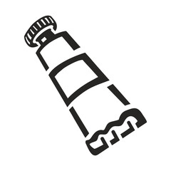 Tube icon isolated on background. Icon for infographic, website or app.