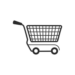 Logo of Shopping Cart  for purchases and sales. Vector illustration