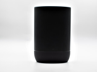 Black speaker with white background