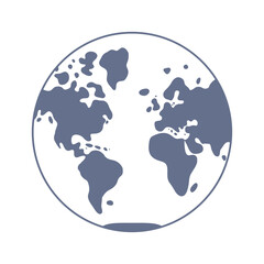 World map or globe vector icon