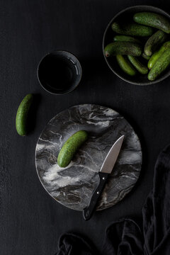 Cocktail avocado on a cut board