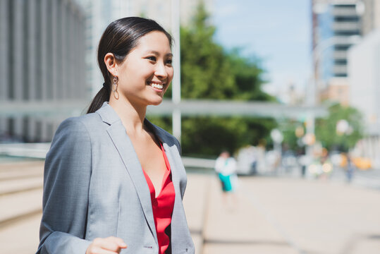 Working woman on the go