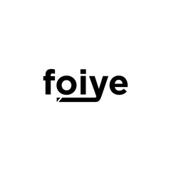 Foiye Logo Vector Simple Symbol Black