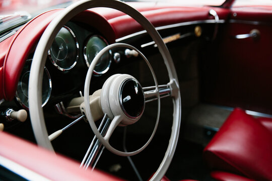 Interior of a Classic Retro Car