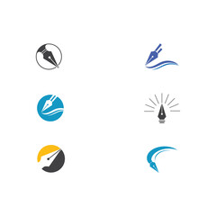 Set Nib Logo Template vector symbol