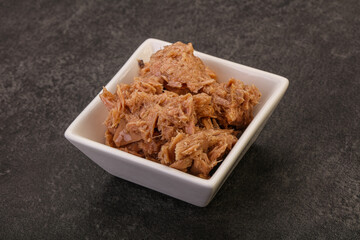 Canned tuna fillet for salad