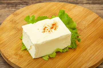 Fototapeta na wymiar Greek traditional soft feta cheese