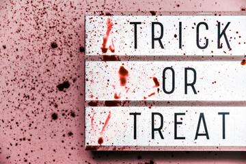 Lightbox with Halloween message