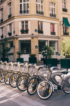 Communal Bikes in a Row
