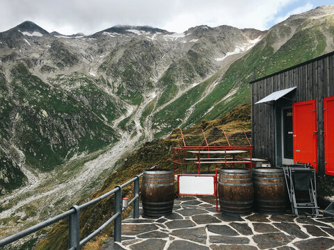Alps of Switzerland - Panorama View From SAC Scaletta Mountain Refugio