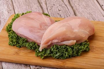 Raw chicken breast for cooking
