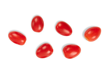  Fresh tomatoes  isolated on white background.