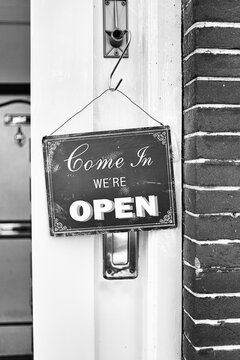 "Come in, we're open"