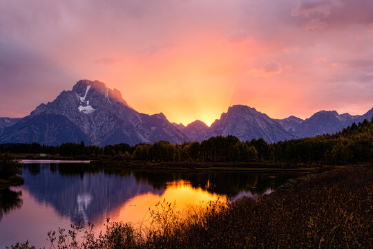 Mount Moran at Sunset