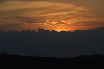 sunset in the mountains