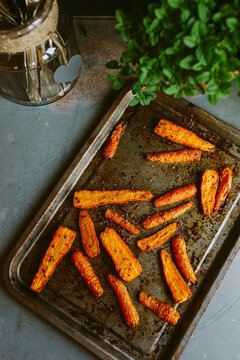 Spiced roasted carrots